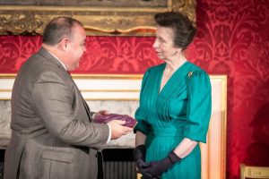 Dr Andrew Cornish receiving the Princess Royal Training Award