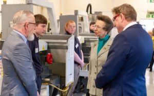 HRH The Princess Royal visiting Stainless Metalcraft